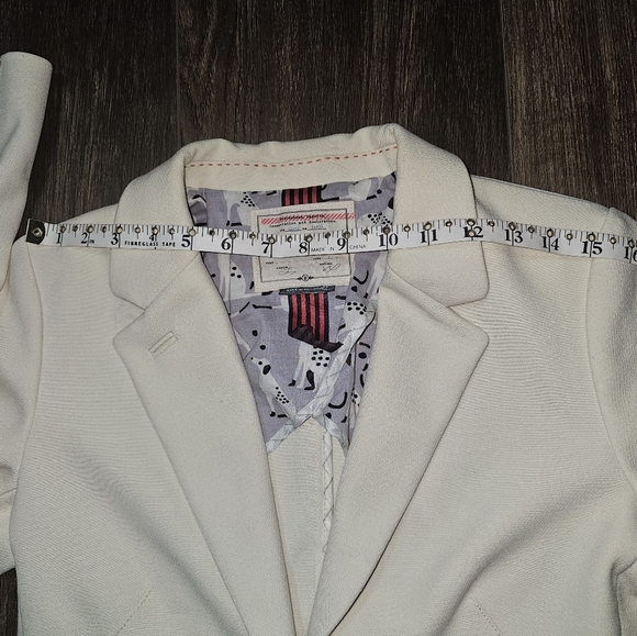 Cartonnier Cream Textured Blazer - Anthropologie Style Size 8P - Picture 10 of 13